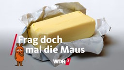 Eine geöffnete Packung Butter