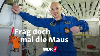 Astronaut Alexander Gerst mit der Maus im Trainingsmodul der Internationalen Raumstation ISS