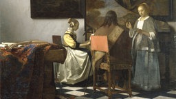 Das Beitragsbild des WDR 3 Kulturfeature "Auf der Suche nach verschollenen Meisterwerken" zeigt das gestohlene Gemälde von Jan Vermeer "Das Konzert"