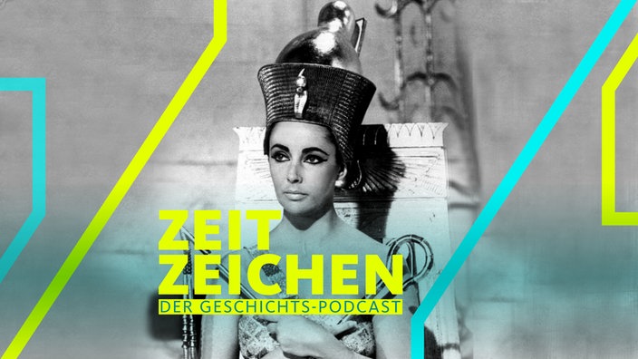 Elizabeth "Liz" Taylor in der Rolle der Cleopatra in dem gleichnamigen amerikanischen Spielfilm aus dem Jahr 1963. 