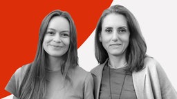 Das Autorenporträt des ARD Radiofeature "Schatten der City" zeigt die Autorinnen Katja Hackmann und Caroline Uhl