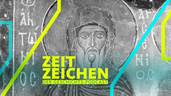 Heiliger Antonius der Große (Fresko in der Einsiedelei St. Neophytos auf Zypern)