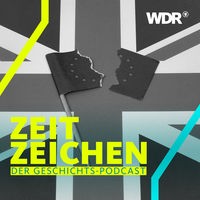 Zerrisenes EU-Fähnchen auf britischer Flagge