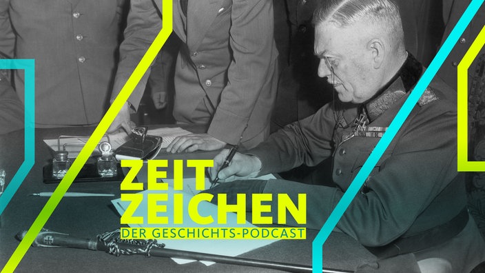 Wilhelm Keitel unterzeichnet die bedingungslose Kapitulation Deutschlands vom 8. Mai 1945
