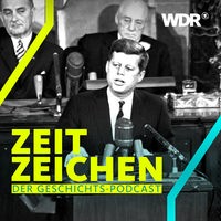 US-Präsident John F. Kennedy kündigt am 25.05.1961 im Kongress einen bemannten Flug zum Mond an