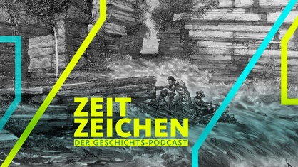 Expeditions-Teilnehmer kämpfen auf einem Floß gegen das reißende Wasser