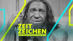 Nachbildung eines Neandertalers im Neanderthal-Museum in Mettmann (Aufnahme von 2022)