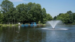Der See im Fredenbaumpark in Dortmund