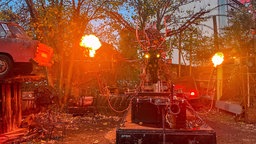 Bunte Lichter beim Robodonien-Festival. Das Festival findet vom 7.–9. und vom 14.-16. November 2025 statt.