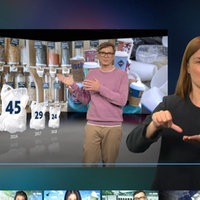 Screenshot: Sendung Quarks und Gebärdendolmetscher links