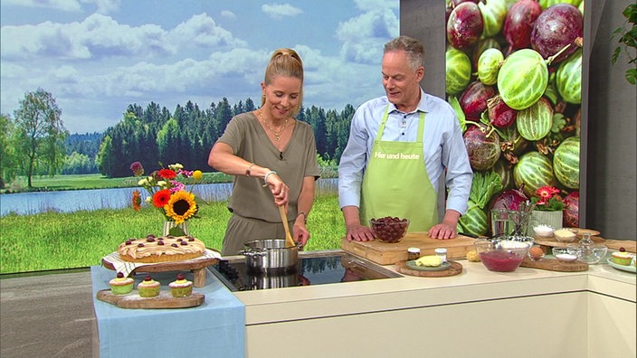 Miriam Lange und Marcel Seeger kochen im Hier und heute-Studio