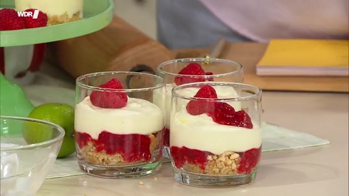Limetten-Cheesecake im Glas