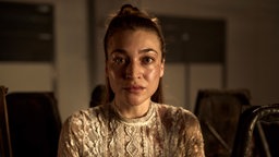 Antonia Moretti bei den Dreharbeiten zu "Hundertdreizehn"