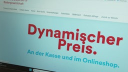 Ein Online Shop mit der Aufschrift "Dynamischer Preis".