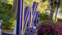 Das Logo der Reit-WM 2026 in Aachen