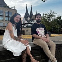 Kira Zahner und Omid Pilehvar am letzten Tag der Dreharbeiten