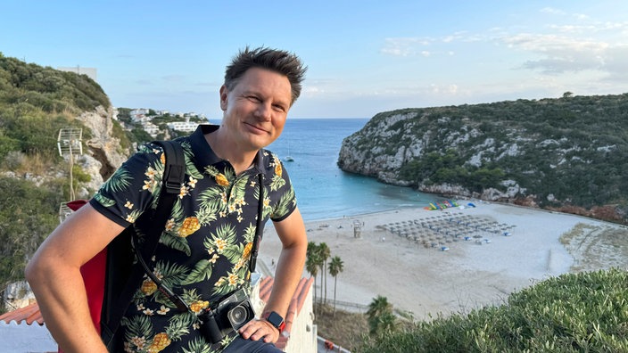 Moderator André Gatzke auf Menorca, der Baleareninsel zum Runterkommen.