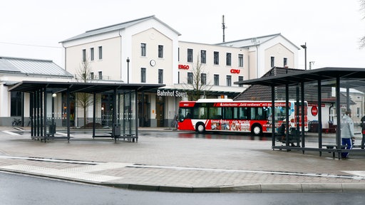 Der Bahnhofsvorplatz in Soest