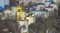 Hochhäuser im Wohngebiet Clarenberg in Dortmund 
