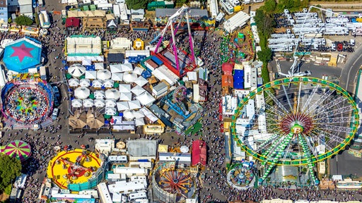Luftaufnahme von der Cranger Kirmes in Herne