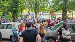 Demonstranten in Köln 