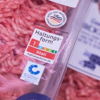 Hackfleisch mit der Kennzeichung der Haltungsform 1