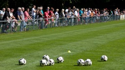 Köln, 16.08.2016. Ein öffentliches Training der Profimannschaft des 1. FC Köln auf dem Trainingsplatz neben dem Geißbockheim im Kölner Grüngürtel.