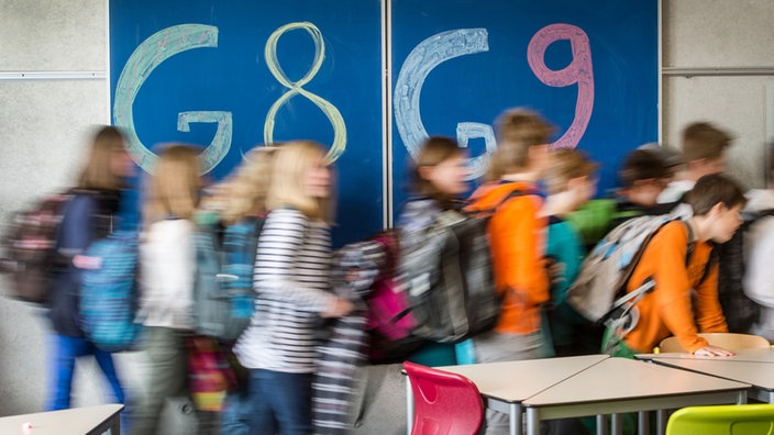 Schüler, Tafel mit G8, G9