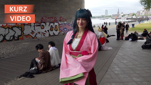 Beim Japan-Tag in Düsseldorf sind viele Fans von japanischen Comics, die sich so verkleidet haben wie ihre Comic-Helden