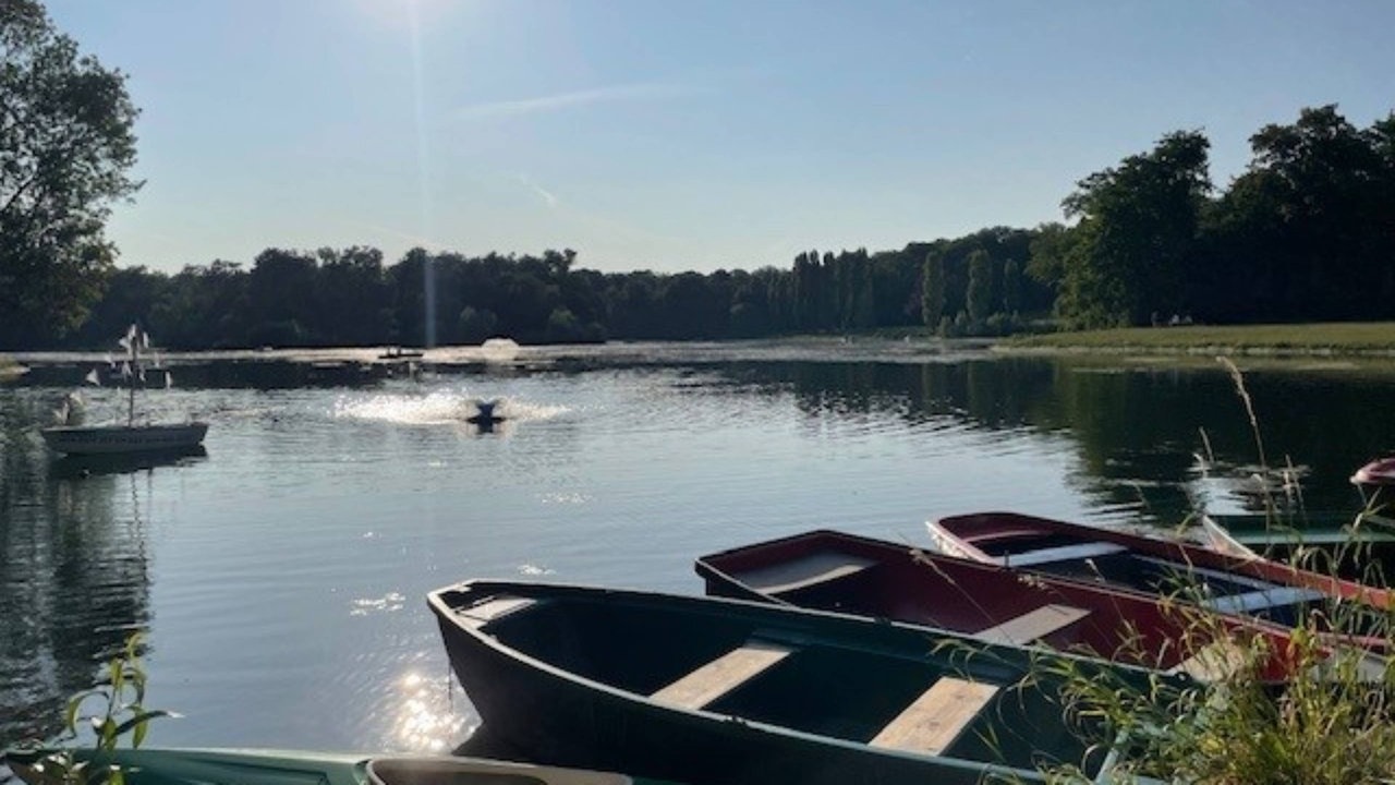 Boote am Ufer des Kalscheurer Weihers