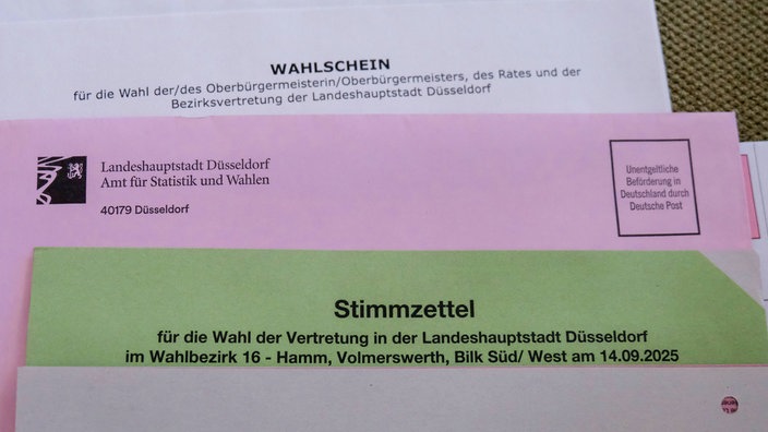 Wahlschein zur Kommunalwahl NRW 2025