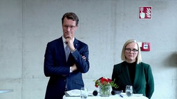 Agnes Heftberger und Hendrik Wüst