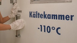 Tür einer Kältekammer
