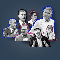 Bildmontage von Spitzenkandidatinnen und -kandidaten bei den Landtagswahlen in Ostdeutschland