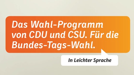 CDU-Wahlprogramm in leichter Sprache