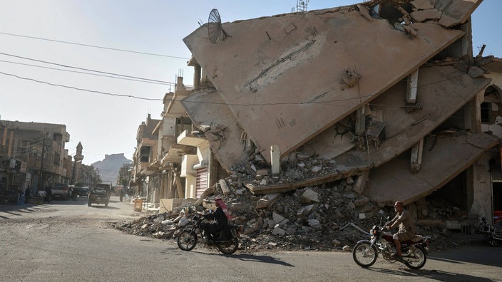 Zerstörte Oasenstadt Palmyra in Syrien