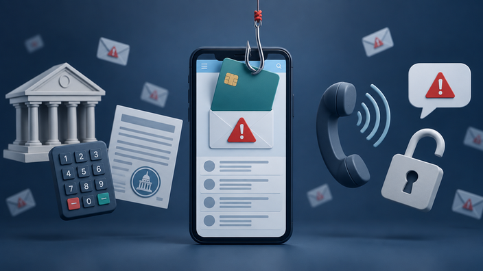 Illustration: Sparkasse, Postbank, ELSTER: So erkennt man die neue Phishing-Welle