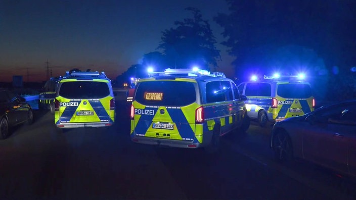 Polizeiwagen an der Unfallstelle