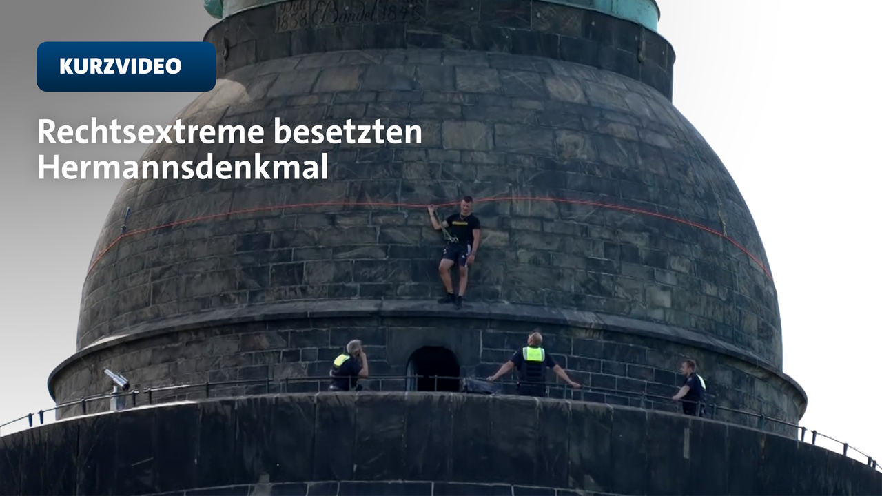 Rechtsextreme besetzten Hermannsdenkmal