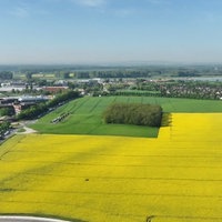 Ansicht vom geplanten Standort des Trainingszentrums von oben