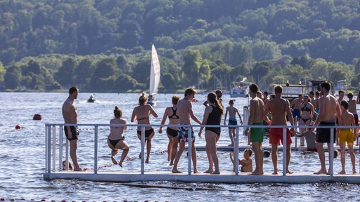Badestelle in der Ruhr am Baldeneysee