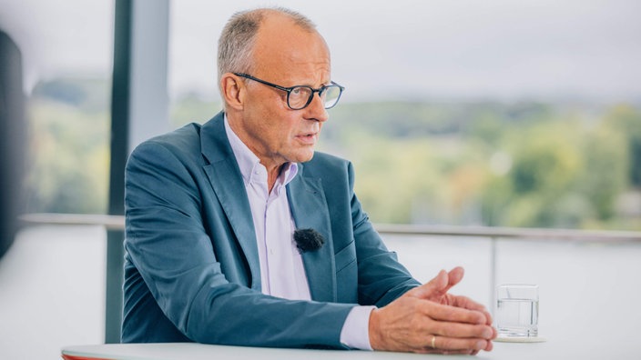 Bundeskanzler Friedrich Merz (CDU) im ZDF-Sommerinterview. Archivbild: 31.8.2025