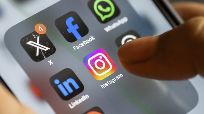 App-Icons auf einem Smartphone