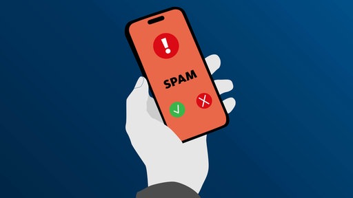 Ein Handy mit einem Spam-Anruf auf dem Bildschirm 