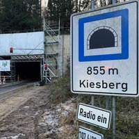Der gesperrte Kiesbergtunnel in Wuppertal