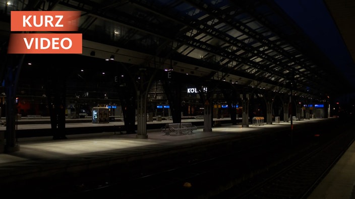 Leere Gleise am Kölner Hauptbahnhof