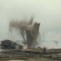 Gebäude des Kohlekraftwerks in Ibbenbüren wird gesprengt 