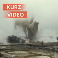 Gebäude des Kohlekraftwerks in Ibbenbüren wird gesprengt 