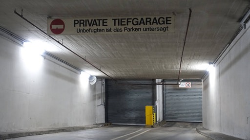 Zufahrt zur privaten Tiefgarage der Sparkassen-Filiale Gelsenkirchen-Buer