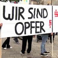 Demo zum Sparkassenraub in Gelsenkirchen | tn